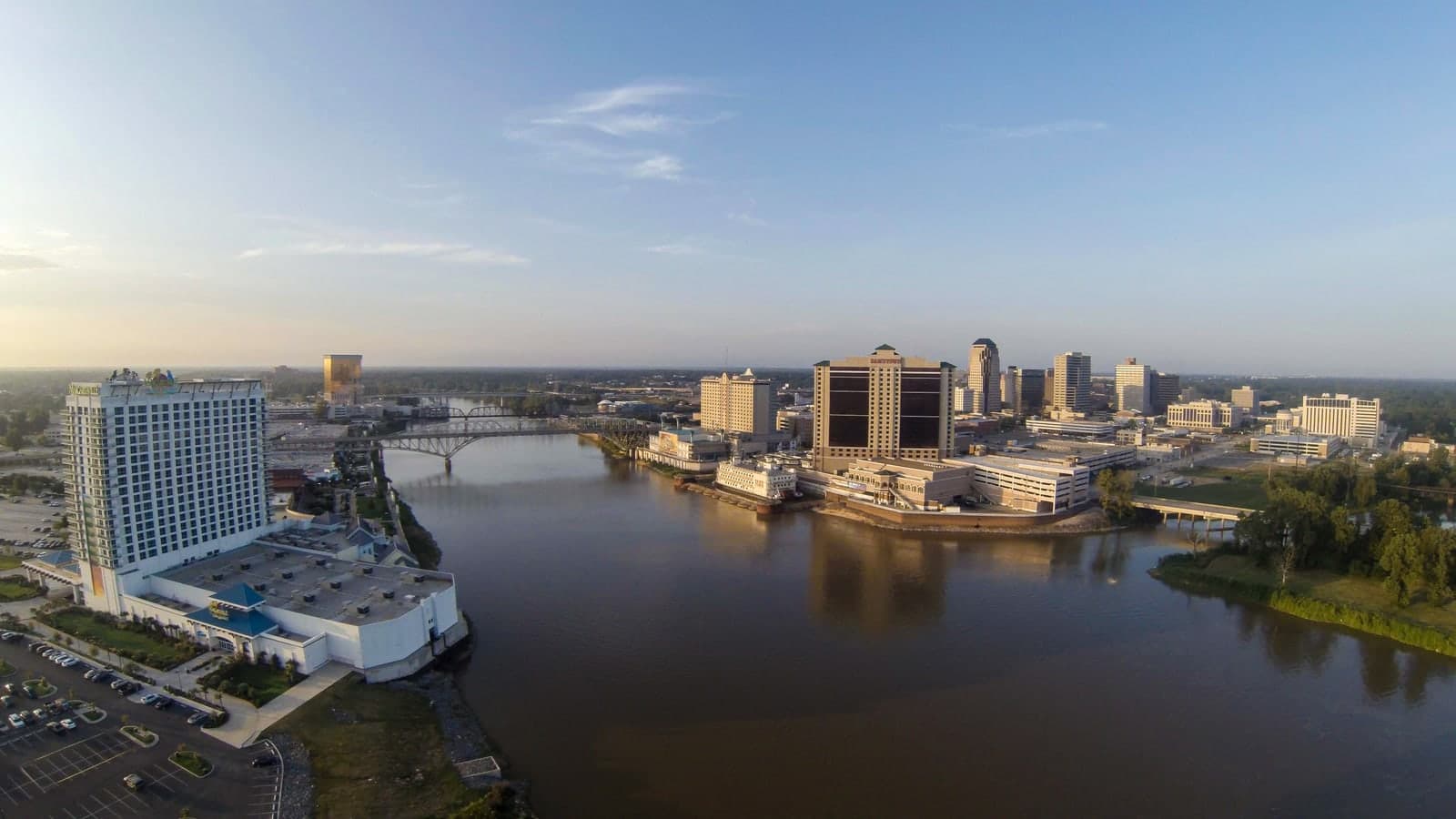 Shreveport skyline along the Red River